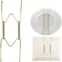 10pcs Wall Display Plate Dish Hangers Holder W Type Invisible Spring Hanging Hook Plates Home Decorating Porch Decor