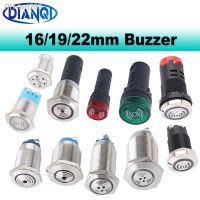 Buzzer Speaker Warning Device Light With Flashing 12V24V220V LED Waterproof 16mm 19mm 22mm Metal Buzzer / Plastics Buzzer