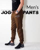 ⚡GW⚡ NO.9574  Jogger pant กางเกงขายาว เอวยืด ขาจั้ม มีซิป มีเชือกผูก ผ้ายืด นุ่มใส่สบาย