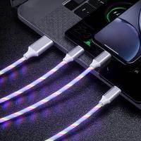 3in ที่ชาร์จโทรศัพท์มือถือ1ไมโคร Usb แบบ C สายเคเบิ้ลต่อหลอดไฟสายชาร์จ Samsung Xiaomi Iphone Led สำหรับ Usb หลายพอร์ต