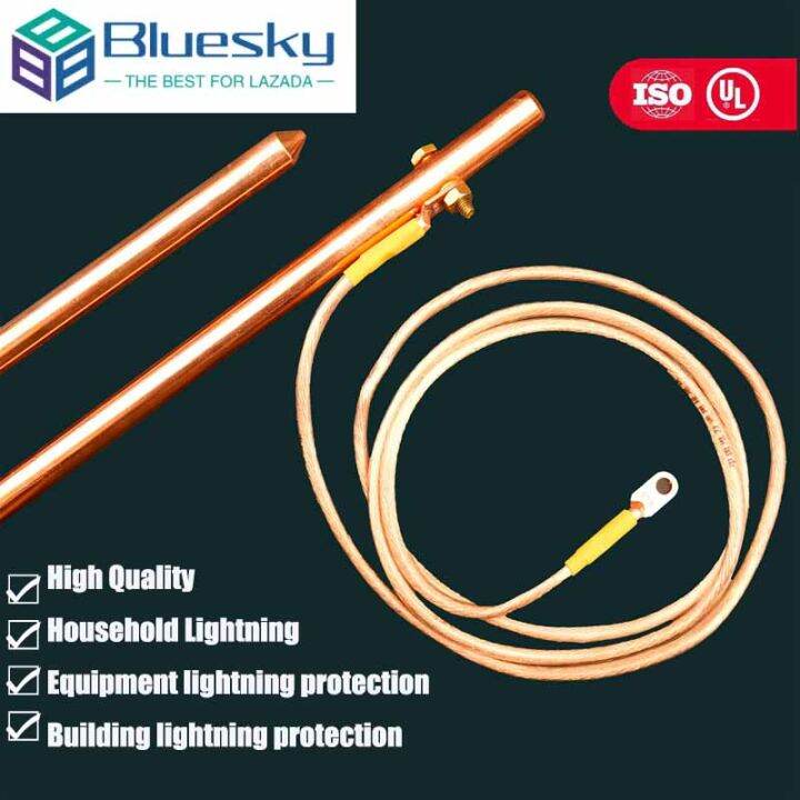 Lightning protection copper Ground Rod Antistatic Grounding Pile