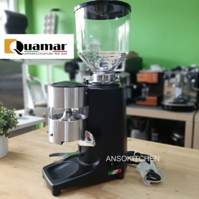 Quamar รุ่น M80 TOP สีดำ เครื่องบดเมล็ดกาแฟ ขนาดกลาง 420 วัตต์ จากอิตาลี Coffee Grinder เครื่องบดกาแฟ