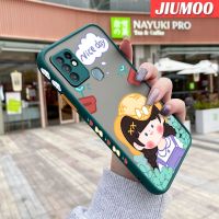 เคส JIUMOO สำหรับ Infinix เคส X682C 10 X682B เคสโทรศัพท์แบบแข็งลายการ์ตูนสาวน่ารักบางด้านขอบสี่เหลี่ยมเคสซิลิโคนกันกระแทกคลุมทั้งหมดเคสป้องกันเลนส์กล้อง