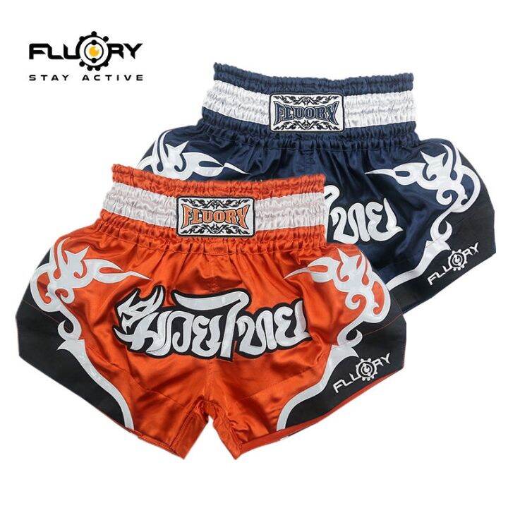 fluory-การต่อสู้แบบไทย-sanda-mma-กางเกงขาสั้นสำหรับฝึกซ้อมฟรีสำหรับเด็กชายและเด็กหญิง