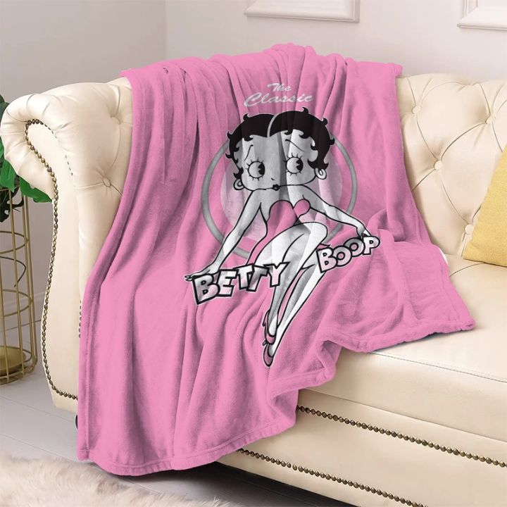 cw-boho-bettys-boop-custom-blanket-sofa-fluffy-soft-blankets-for-bed-bedroom-decoration-bedspread-the-throw-anime