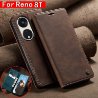 เคสโทรศัพท์หนัง PU แบบฝาพับช่องเสียบบัตร10Pro Reno10สำหรับ Oppo,เคส11Pro Reno 8 T Reno8 T Reno8T 4G 5G เคสแป้นยึดกระเป๋าสตางค์ป้องกันการกระแทก