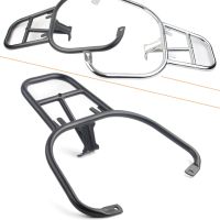 ✶ Motorcycle Luggage Rack Rear Seat Cargo Rack Holder Support For Piaggio Vespa GTS 300 GTS300 Black/Chrome Steel