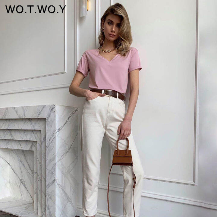 wotwoy-summer-knitted-v-neck-t-shirt-women-cotton-basic-solid-tee-shirt-female-short-sleeve-kintwear-tops-harajuku-tshirt-ladies