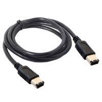 FW-016-1.8M Chenyang 6pin 6 Pin 1394 1394 Firewire 400 6 6 ILink Cable IEEE 1394สีดำ1.8M