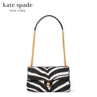 KATE SPADE NEW YORK EVELYN BOLD ZEBRA BOUCLé MEDIUM CONVERTIBLE SHOULDER BAG K9933 กระเป๋าสะพายข้าง