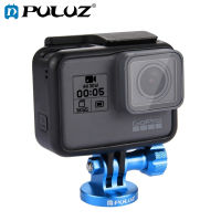 PULUZ 1/4 inch Screw Hole Tripod Mount CNC Adapter for GoPro Hero11 Black / HERO10 Black /9 Black /8 Black /7 /6 /5 /5 Session /4 Session /4 /3+ /3 /2 /1, DJI Osmo Action and Other Action Cameras(Blue)