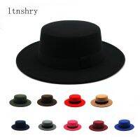 【Hot Sale】embellishembellish WinterImitation ทำด้วยผ้าขนสัตว์ผู้หญิงผู้ชายสุภาพสตรี Fedoras