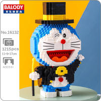 Balody 16132 Anime Doraemon Cat Robot Gentleman Animal Model DIY Mini Diamond Blocks Bricks Building Toy for Children no Box