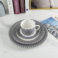 [Hot On Sale] European Style Ceramic Western Food Steak Plate Home Bone China Tableware Coffee Cup And Saucer Creative Home Fashion Fruit Plat