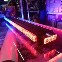 ไฟ LED ไฟไซเรน แดง-น้ำเงิน ไฟฉุกเฉิน ไฟกู้ภัย ไฟซเรนติดหลังคา 95cm  6ท่อน 4หน้า มีข้าง 3W เต็มสว่างตาแตก 12V พร้อมขาแม่เหล็ก