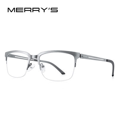 MERRYS DESIGN Classic Men Titanium Alloy Optical Glasses Frames Male Ultralight Square Myopia Prescription Eyeglasses S2183