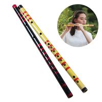 Chinese Style Handmade Woodwind Instrument Bamboo Length 47cm F/G Key Easy Learn 2-color Antique Flute Portable Music Equipment