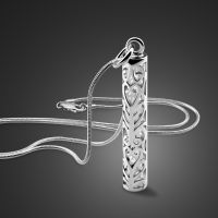 【cc】❣  Fashion New 925 Sterling Tubular Pendant Necklace women   Men Chopin chain Jewelry