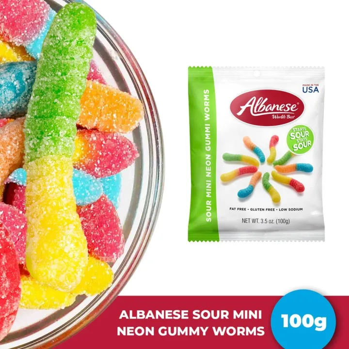 Albanese Sour Gummy Worms 100g Lazada PH