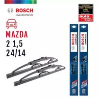 Bosch ใบปัดน้ำฝน MAZDA 2 1.5 i ปี 09 - 13 รุ่น Advantage ขนาด 24 นิ้ว และ 14 นิ้ว คุณภาพสูง ปัดสะอาด มาสด้า 2 1.5i