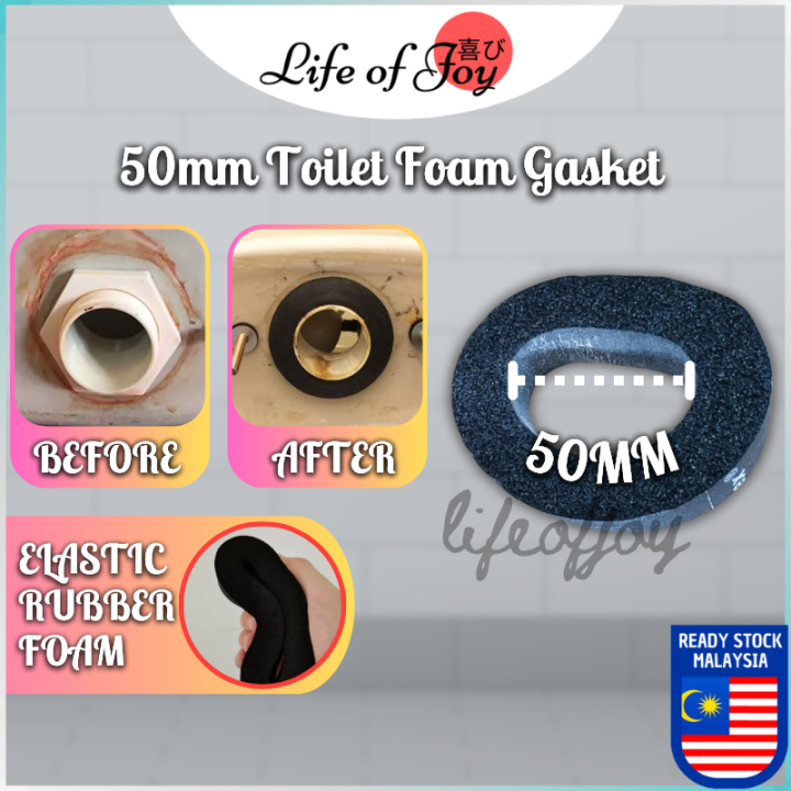 FISH BRAND Foam Sealant Toilet Bowl Gasket Cistern Donut 25 mm Thick WC