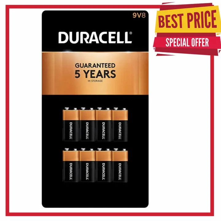 Duracell 9V Alkaline Batteries, 8count Lazada PH