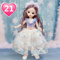 16 30เซนติเมตร12 "หวานเจ้าหญิง BJD ตุ๊กตา23ที่สามารถเคลื่อนย้ายข้อต่อตาโตนุ่มผมรุ่นรูปการกระทำของขวัญของเล่นสำหรับสาว