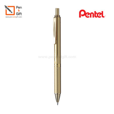 Pentel Energel BL407 ปากกาหมึกเจล  ด้ามอัลลอยด์ เลือกได้ 4 สี  ทอง, โรสโกลด์, เทาดำ, เงิน Pentel EnerGel BL407 Alloy Retractable Liquid Gel Pen [Penandgift]