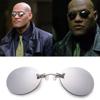 hot【DT】ↂ◙  Clip on Glasses Round Frameless SunGlasses Womens Rimless Mens UV400