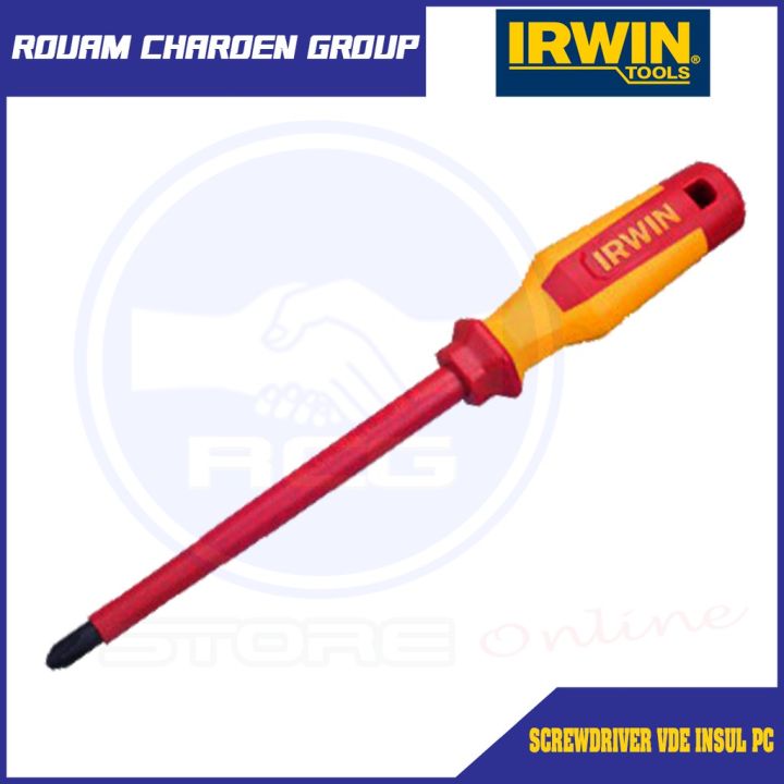 irwin-ไขควงปากแฉกหุ้มฉนวนกันไฟฟ้า-screwdriver-vde-insul-pc-ขนาด-8x250mm-รุ่น-9097820
