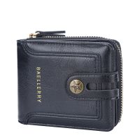 New Men Short Wallets Brand Credit Card Holders Male Purse PU Leather Luxury Mens Wallet