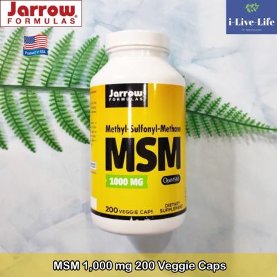 OptiMSM® 1,000mg *200 Veggie Caps - Jarrow Formulas NSF Certified - MSM