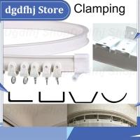 Dgdfhj Shop 2M Windows Curtain Track Rod Rail Plastic Flexible Ceiling Mounted Curved Straight Slide Accessories Kit Home Decor