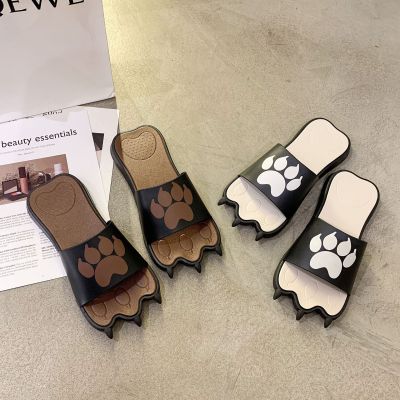 PAWS slippers women can wear summer home shoes outside the new han edition cartoon lovers parent-child male and female children sandals