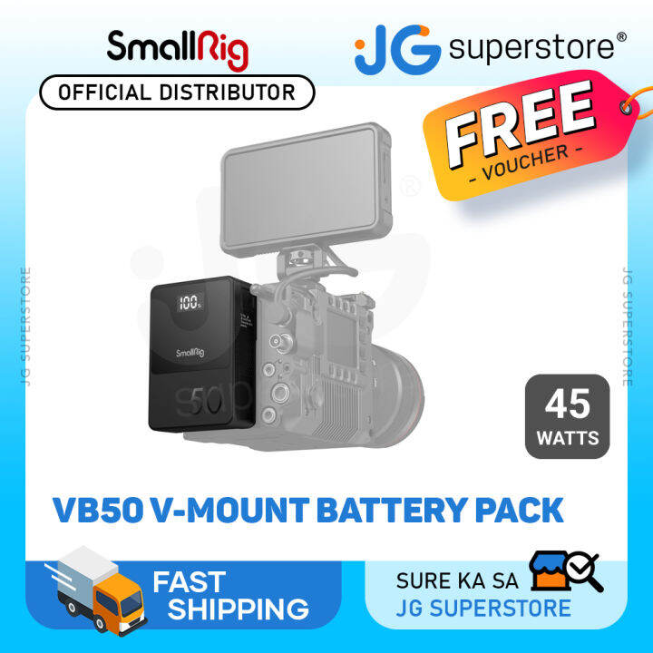 SmallRig VB50 mini V-Mount Rechargeable Li-Ion Battery Pack 50W 14.8V ...