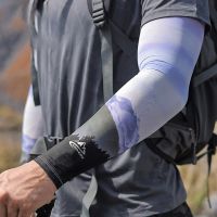 Summer Ice Silk Sunscreen Sleeve Men Outdoor Riding Fishing Driving Anti-Slip Breathable Outdoor Sports Gym Arm Cover Sleeves Sleeves