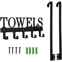 Over the Door Hooks Towel Holder Bathroom Towel Holder Wall Mounted Organizer Accessories and Decor