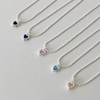 【cc】☢  CLUB 925 Sterling Necklace Pink Back Engagement Jewelry Wedding Birthday