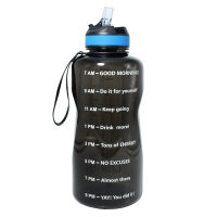 BuildLife 1.3L 2L Tritan Gallon Water Bottle With Straw Motivational Time Marker BPA Free Sports Fitness Jug Outdoor Gym Kettles