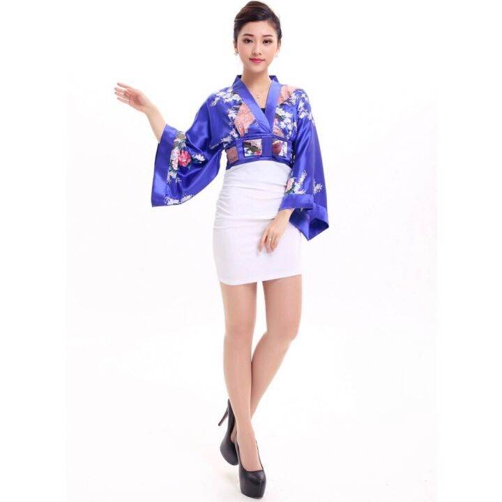 new8265-ชุดกิโมโนเดรส-sakura-japanese-kimono-dress-ด่วนมีส่งgrabค่า