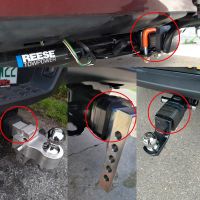 3Pcs Silencer Pad Hitch Receiver Muffler Trailer Link Damping Rubber Block For Adjustable Ball Mounts Reduce Noise Car Accessory Trailer Accessories