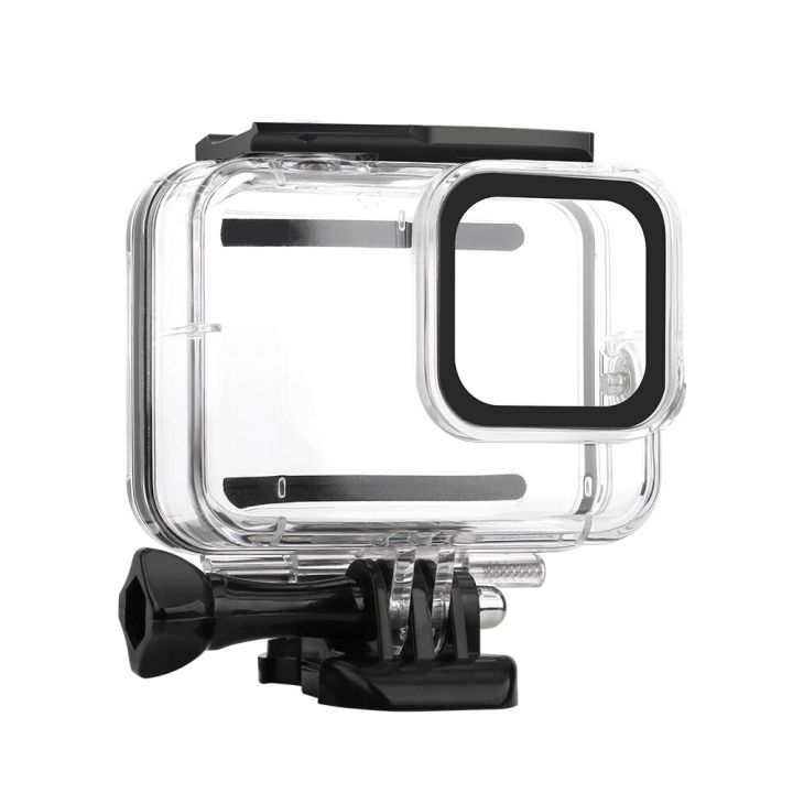 เคสกระเป๋ากล้องกันน้ำ40ม-เคสห่อหุ้มใต้น้ำ3ชิ้นตัวกรองเลนส์ดำน้ำสำหรับ-gopro-hero-8อุปกรณ์เสริมกล้องสีดำ