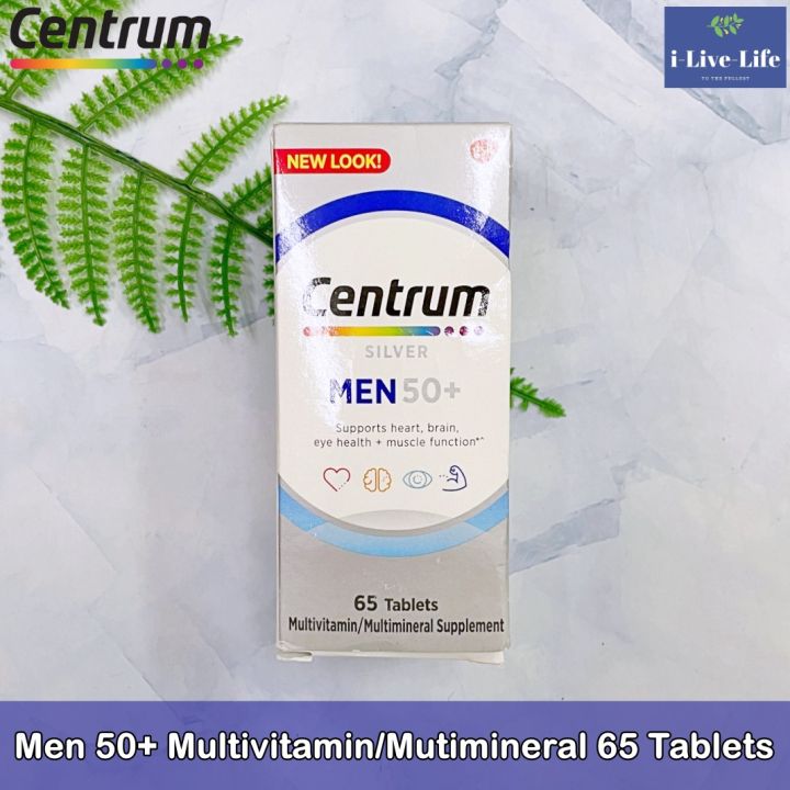 เซนทรัม-silver-men-50-multivitamin-mutimineral-65-tablets-centrum-วิตามินและแร่ธาตุรวม-สำหรับผู้ชายวัย-50-ปีขึ้นไป