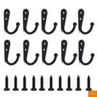 10 Pack Wall Hooks with Screws Alloy Hanging Coat Hanger Colors Available Accessories