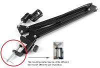 Adjustable Metal Suspension Scissor Arm Microphone Stand Holder for Mounting on Desk Table Top (Black)