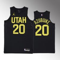 เสื้อกีฬาของแท้แบบกดร้อน2022-23สำหรับผู้ชาย Utah แจ๊ส Mike Conley &amp; Malik Beasley &amp; Clarkson เสื้อเจอร์ซีย์สวิงแมนสีดำ