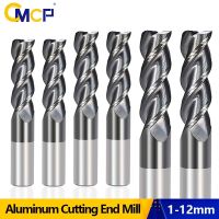 CMCP 1-12mm 3 Flute End Milling Bit Carbide End Mill for Metal Aluminum Cutting CNC Machine Router Bit Milling Tool