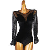 Latin Leotard Dance Performance Stage เครื่องแต่งกายกำมะหยี่ Ballroom Practice Wear เสื้อผ้าออกกำลังกายไนท์คลับ Outfits