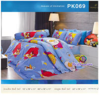 Premier Satin ? ชุดผ้าปูที่นอน (ไม่มีผ้านวม) ขนาด 5 ฟุต ? ลายแองกี้เบิร์ด สีฟ้า Angry Birds PK069