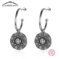 [COD] Sterling 925 Oxidized Earrings Round Bead Hoop Personality Ear Jewelry for